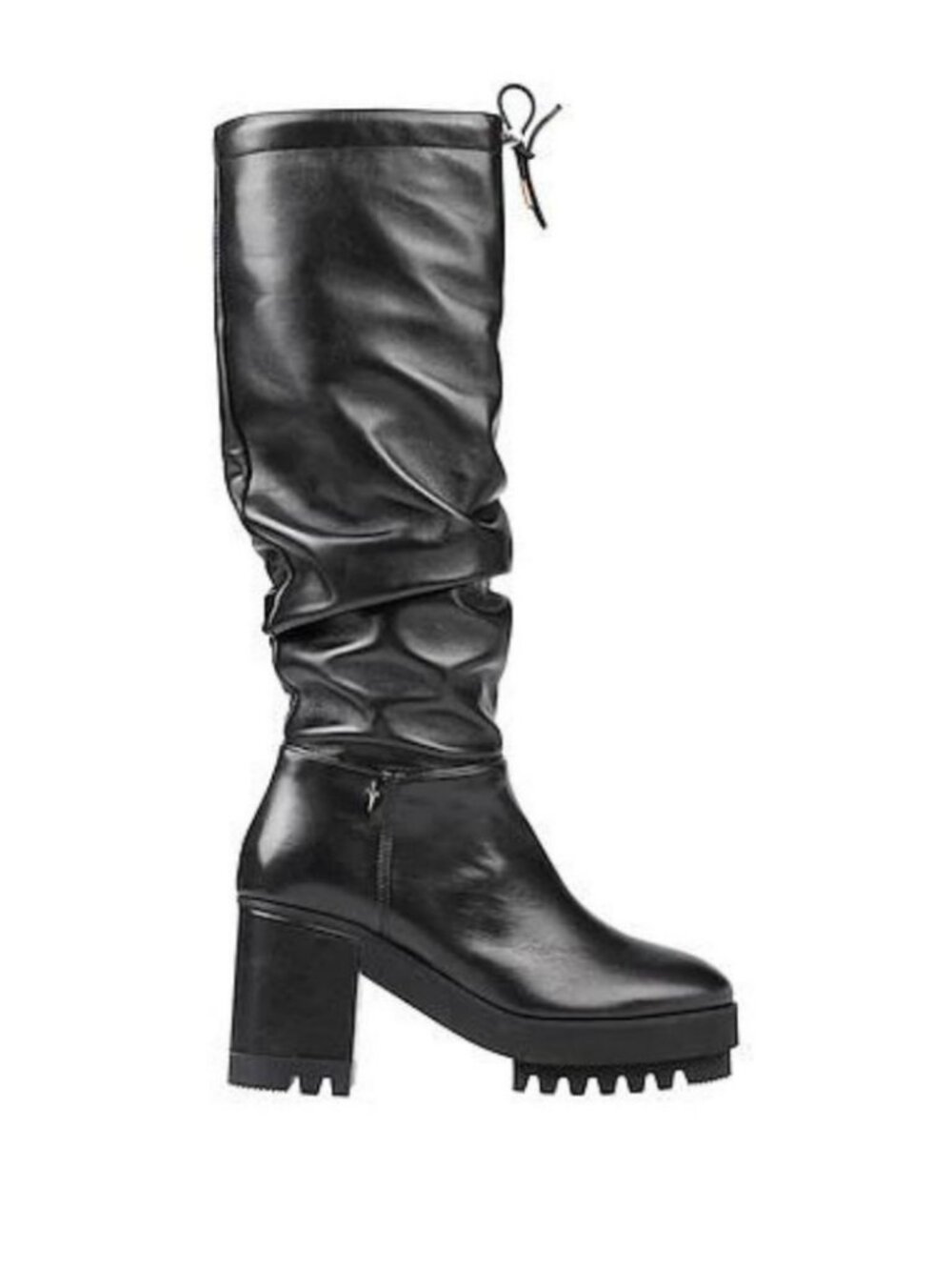 Cesare Paciotti Tall Slouchy Leather Black Boots Size EU 36 / US 6